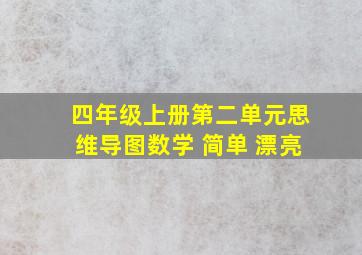 四年级上册第二单元思维导图数学 简单 漂亮